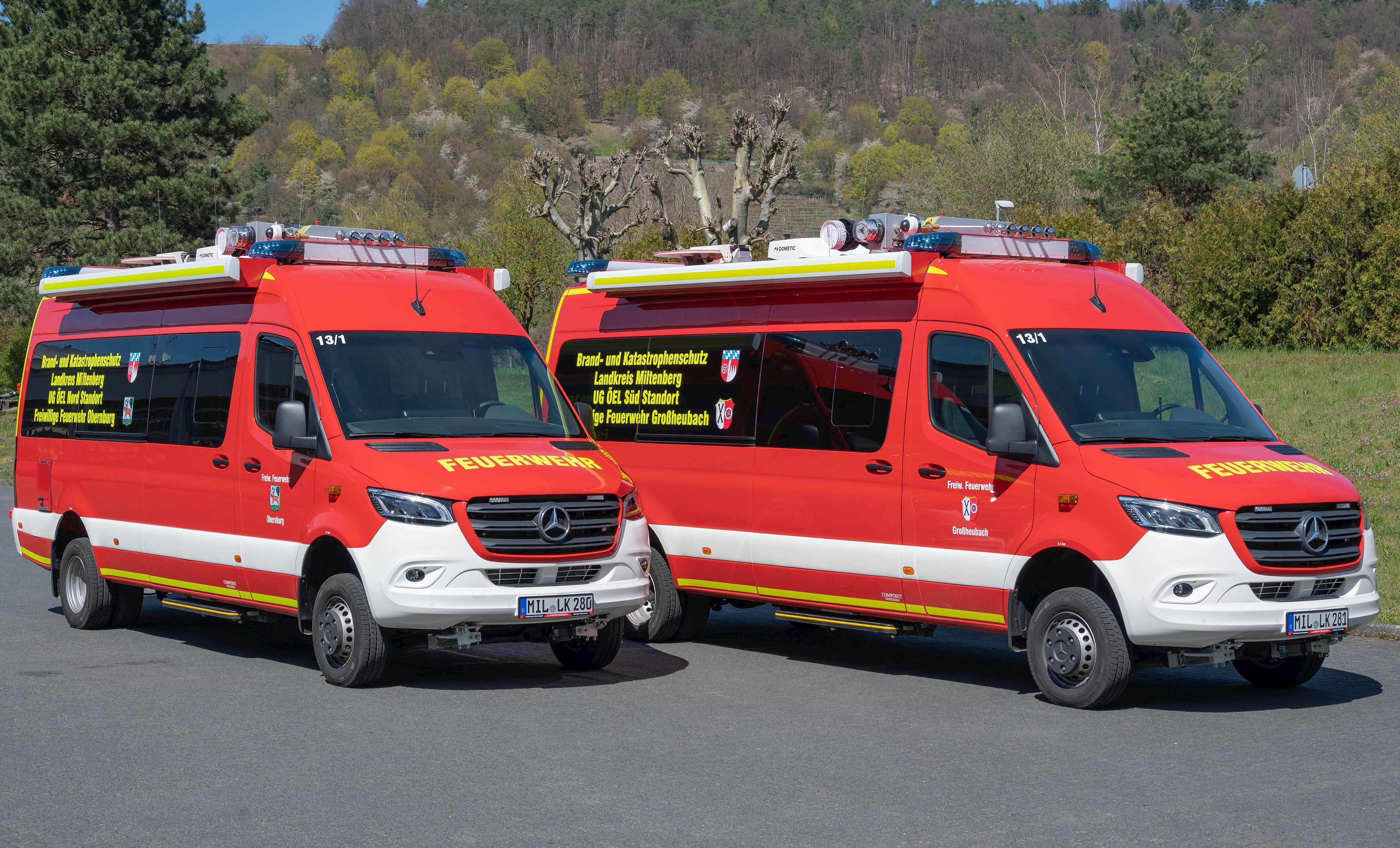 Feuerwehrautos im Einsatz