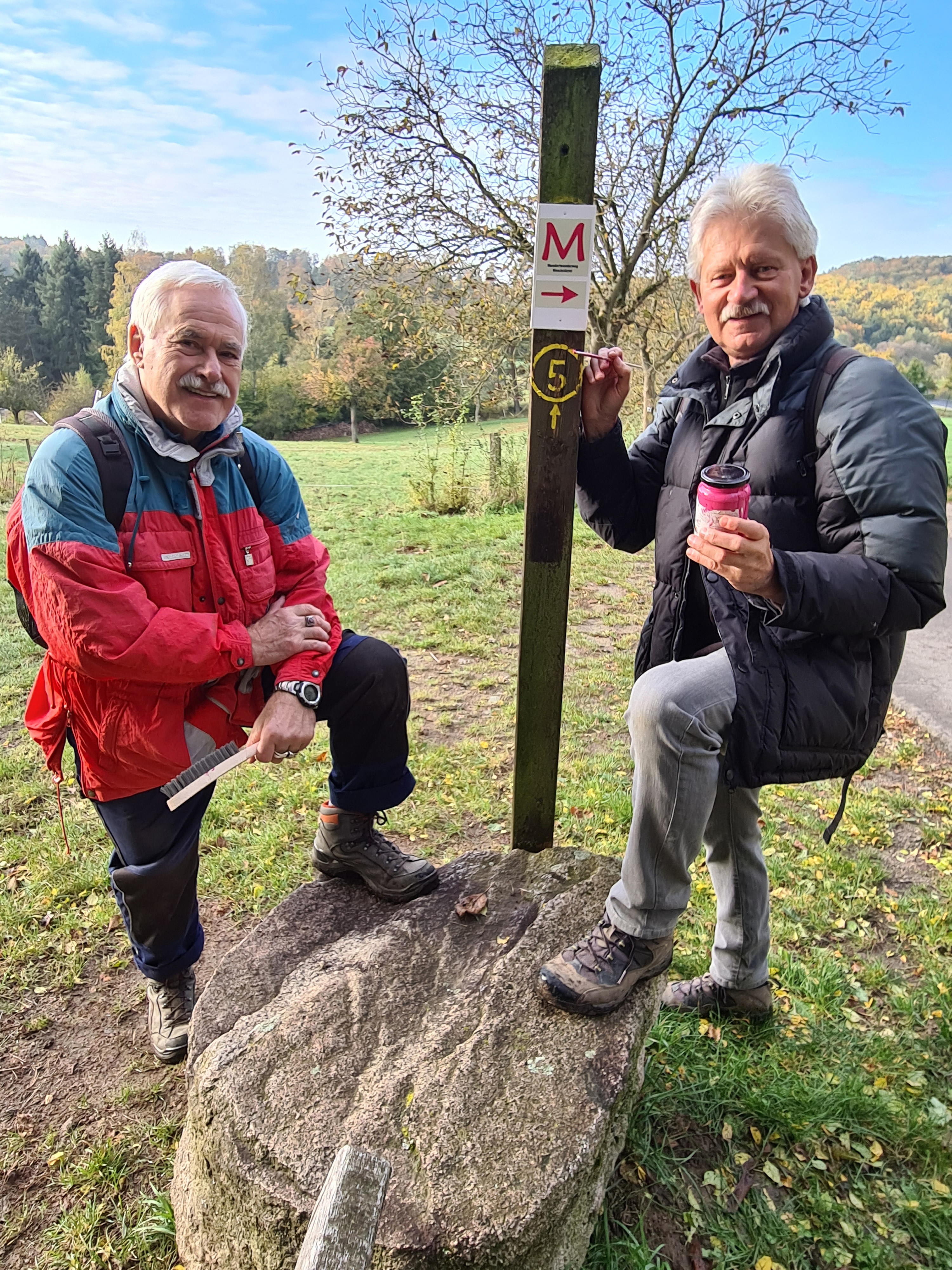 Die Arbeiten am Mundartweg Weschnitztal kommen voran