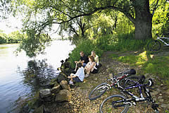 Tourismus - Radler am Main